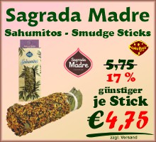 Duftvolle Smudge Sticks von Sagrada Madre für eine effektvolle energetische Reinigung.